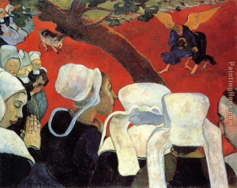 The Vision After the Sermon painting - Paul Gauguin The Vision After the Sermon art painting